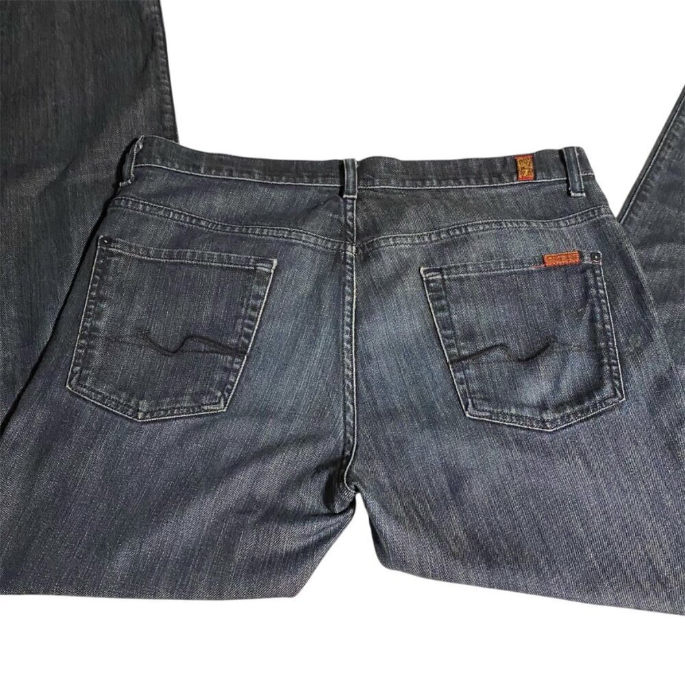 7 For All Mankind Men's 33 JARED Straight Leg Button Fly 100% Cotton Jeans 33x32 - Picture 7 of 10